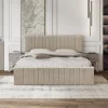 Garnero Arredamenti Letti Oversize-Letto matrimoniale oversize 180x200cm imbottito con contenitore beige Emporio