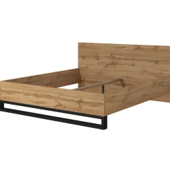 Garnero Arredamenti Letti Oversize-Letto matrimoniale oversize 180x200cm rovere metallo nero Petra