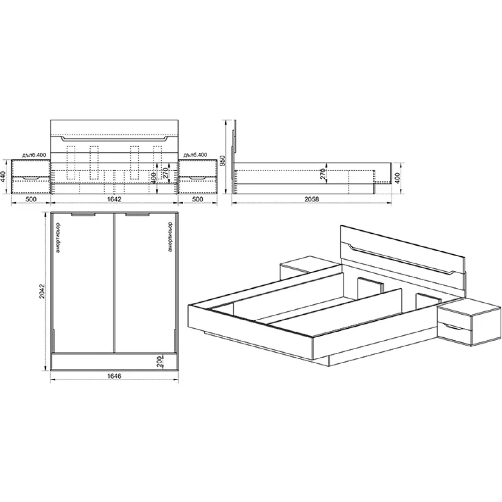 Garnero Arredamenti Letti Matrimoniali|Letti Matrimoniali-Letto matrimoniale standard 160x200cm bianco lucido Twilight