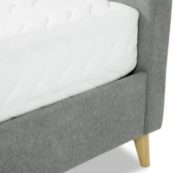 Garnero Arredamenti Letti Matrimoniali|Letti Matrimoniali-Letto matrimoniale 160x200 cm con rete a doghe imbottito grigio Dreama