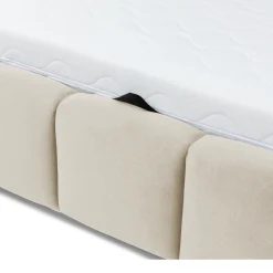 Garnero Arredamenti Letti Matrimoniali|Letti Matrimoniali-Letto matrimoniale 160x200 cm con rete contenitore imbottito beige Cometa Tessuto Paros Beige