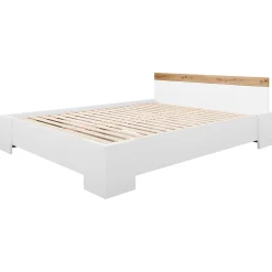 Garnero Arredamenti Letti Matrimoniali|Letti Matrimoniali-Letto matrimoniale 160x200cm bianco rovere Relaxio