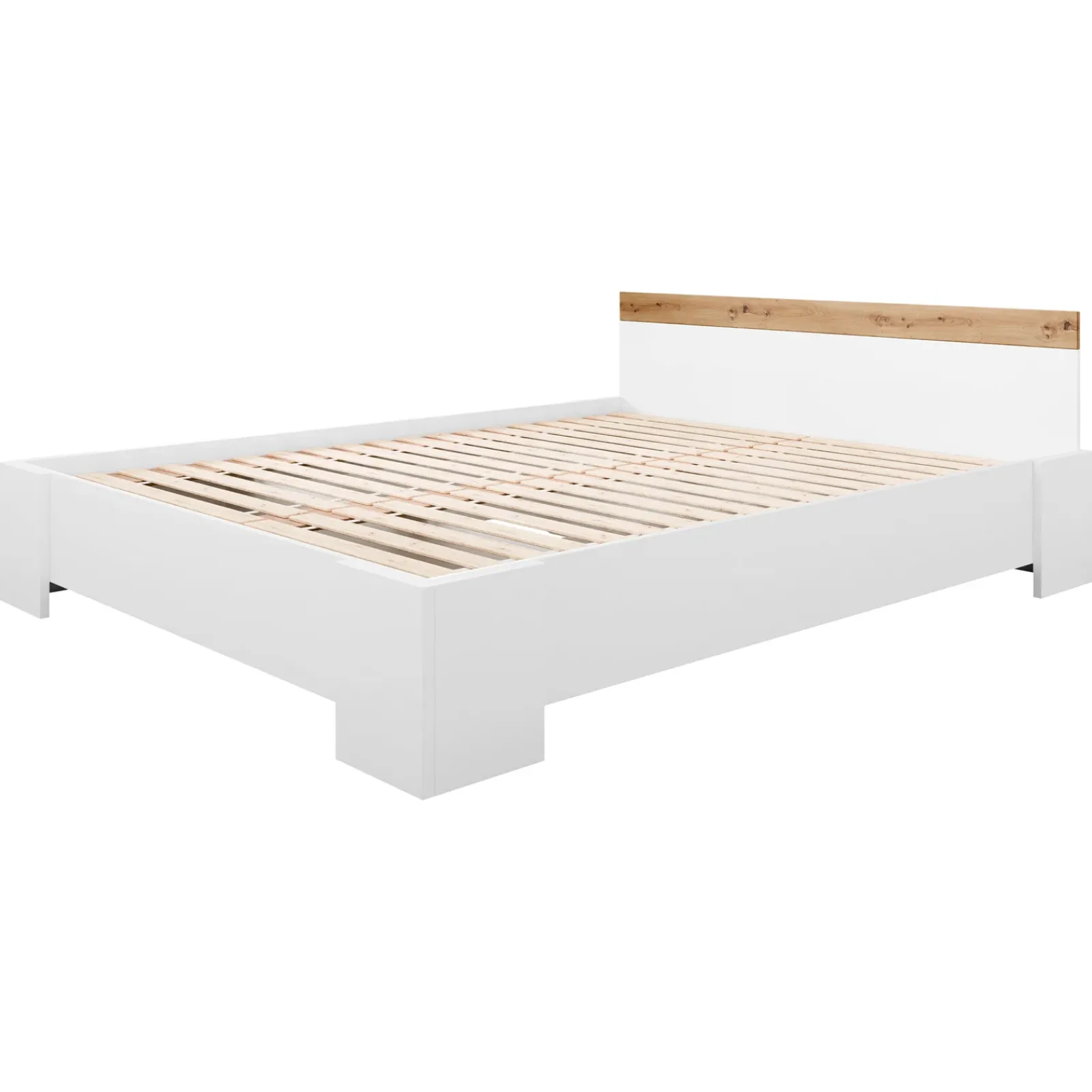 Garnero Arredamenti Letti Matrimoniali|Letti Matrimoniali-Letto matrimoniale 160x200cm bianco rovere Relaxio