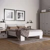 Garnero Arredamenti Letti Matrimoniali|Letti Matrimoniali-Letto matrimoniale 160x200cm bianco frassinato Provenza