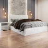 Garnero Arredamenti Letti Matrimoniali|Letti Matrimoniali-Letto matrimoniale 160x200cm con 2 comodini stile classico bianco opaco Friuli