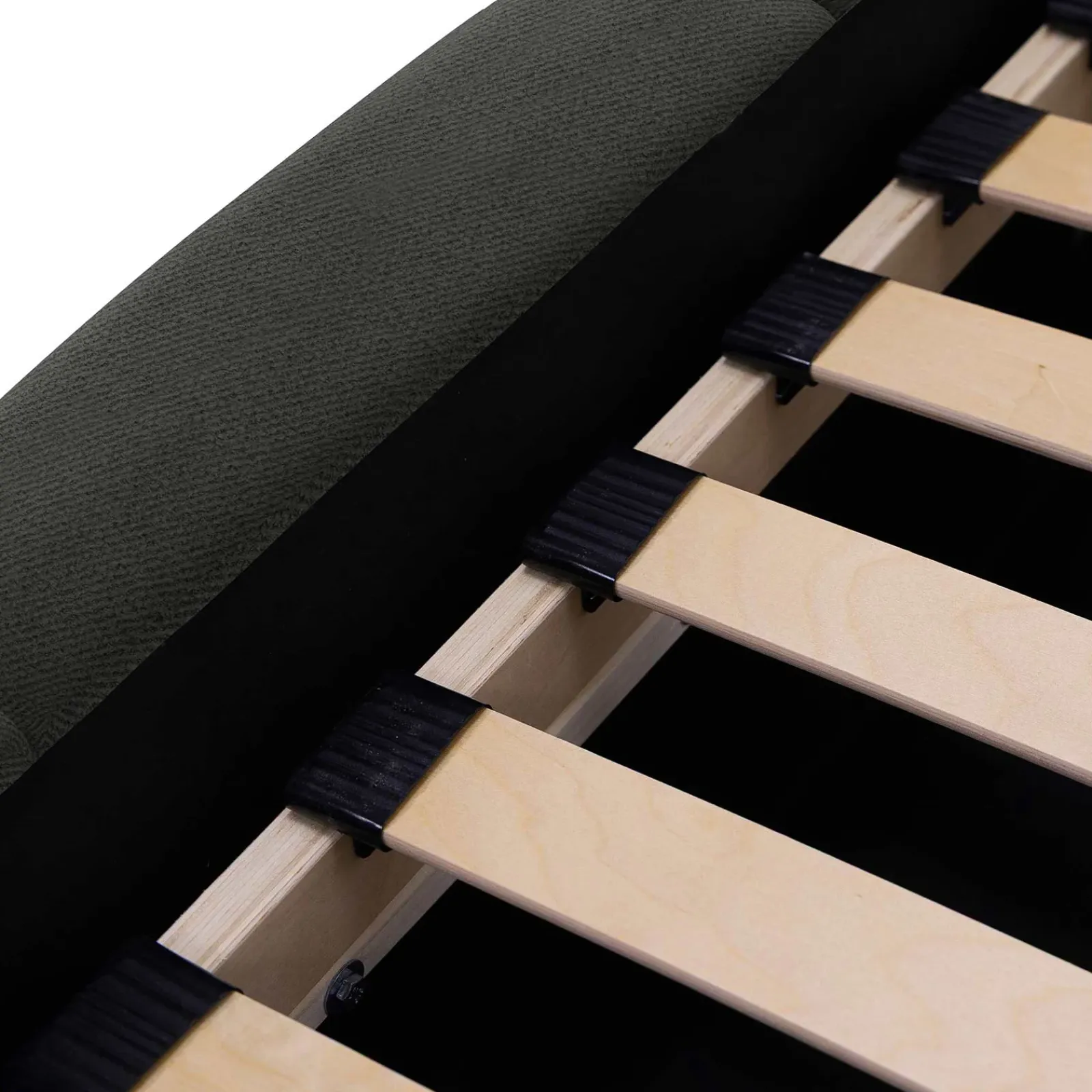 Garnero Arredamenti Letti Matrimoniali|Letti Matrimoniali-Letto matrimoniale 160x200cm con rete contenitore imbottito grigio scuro Aluna Tessuto Kronos Grigio Scuro