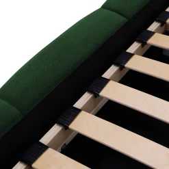 Garnero Arredamenti Letti Matrimoniali|Letti Matrimoniali-Letto matrimoniale 160x200cm con rete contenitore imbottito verde Aluna Tessuto Kronos Verde