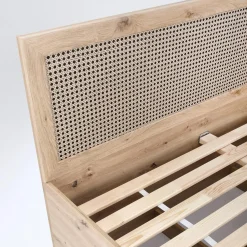 Garnero Arredamenti Letti Matrimoniali|Letti Matrimoniali-Letto matrimoniale 160x200cm con cassetti contenitore moderno rovere Sombra