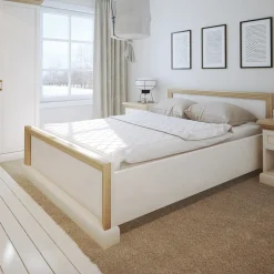 Garnero Arredamenti Letti Matrimoniali|Letti Matrimoniali-Letto matrimoniale 160x200cm pino frassinato rovere Blend