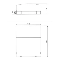 Garnero Arredamenti Letti Matrimoniali|Letti Matrimoniali-Letto matrimoniale 160x200cm standard Roma-Sorrento Bianco Lucido