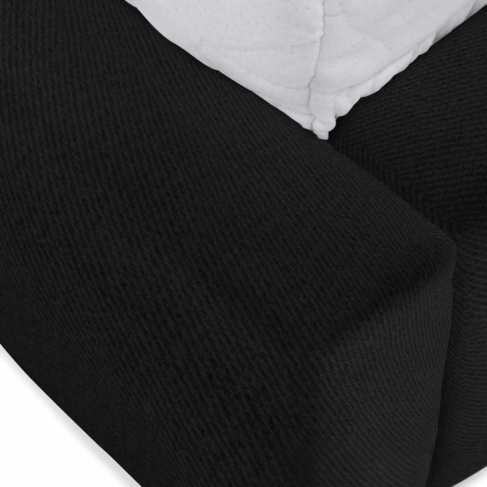 Garnero Arredamenti Letti Oversize-Letto oversize 180x200cm con rete contenitore imbottito nero Aluna Tessuto Kronos Nero