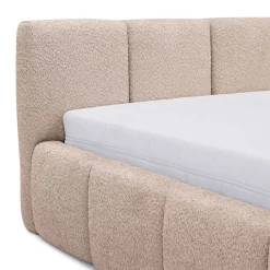 Garnero Arredamenti Letti Oversize-Letto oversize 180x200cm con rete contenitore imbottito tessuto bouclé rosa Aluna Tessuto Abriamo Rosa