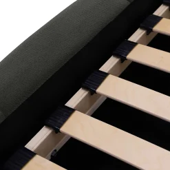 Garnero Arredamenti Letti Oversize-Letto oversize 180x200cm con rete contenitore imbottito grigio scuro Aluna Tessuto Kronos Grigio Scuro