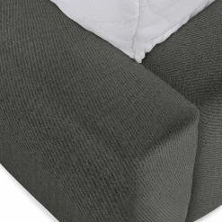 Garnero Arredamenti Letti Oversize-Letto oversize 180x200cm con rete contenitore imbottito grigio scuro Aluna Tessuto Kronos Grigio Scuro