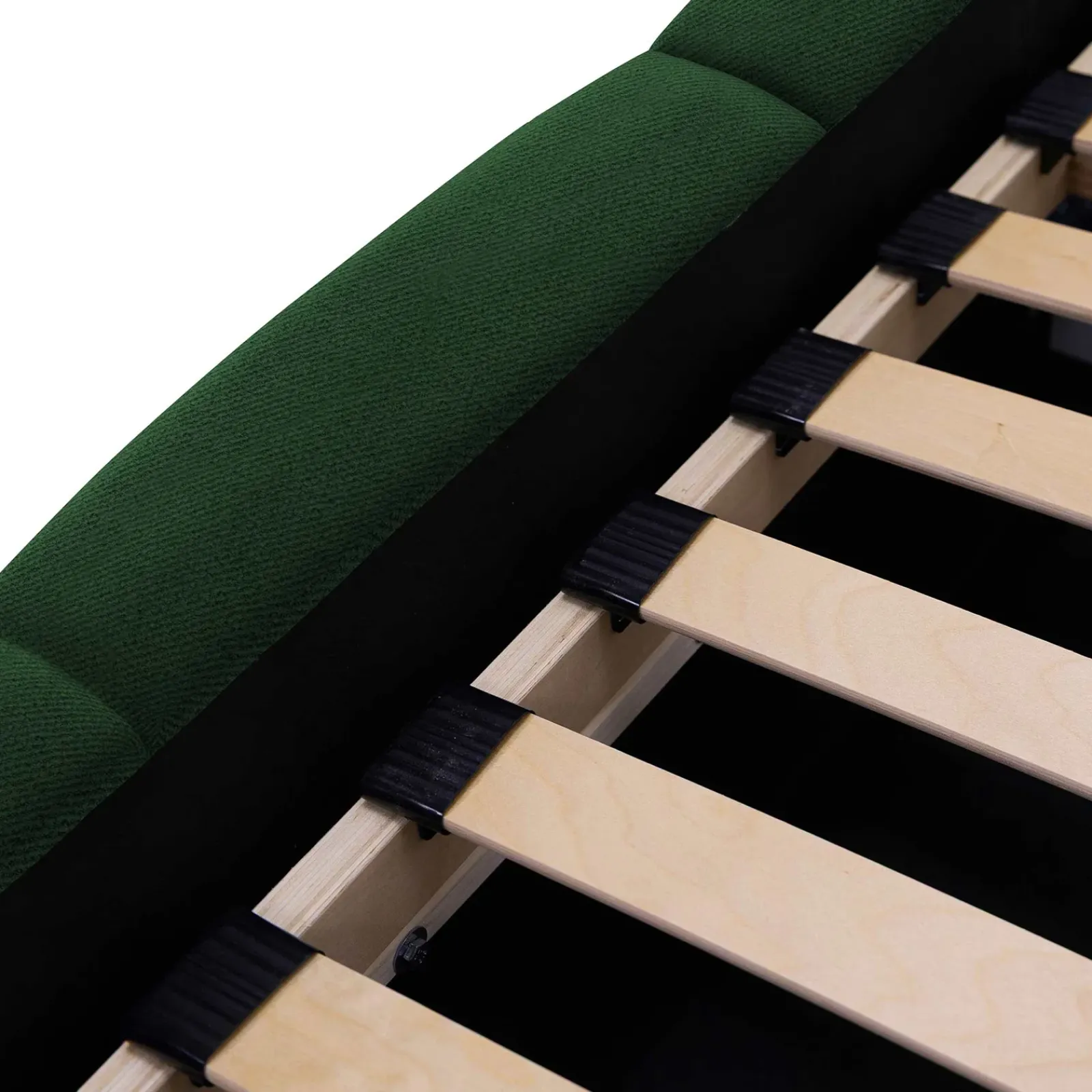 Garnero Arredamenti Letti Oversize-Letto oversize 180x200cm con rete contenitore imbottito verde Aluna Tessuto Kronos Verde