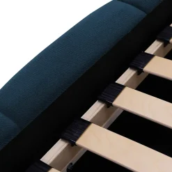 Garnero Arredamenti Letti Oversize-Letto oversize 180x200cm con rete contenitore imbottito blu Aluna Tessuto Kronos Blu