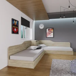 Garnero Arredamenti Letti Per Cameretta|Letti Per Bambini E Ragazzi-Letto singolo contenitore doppio 82x190cm moderno Stefano Rovere