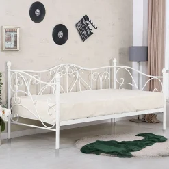 Garnero Arredamenti Letti Per Bambini E Ragazzi|Letti Per Bambini E Ragazzi-Letto singolo 90x200cm moderno con testiera bianco Azahara Bianco Opaco