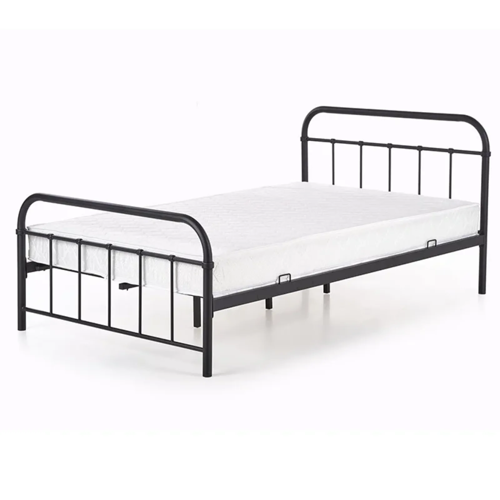 Garnero Arredamenti Letti Piazza E Mezza|Letti Per Bambini E Ragazzi-Letto una piazza e mezza moderno 120x200cm nero Stella