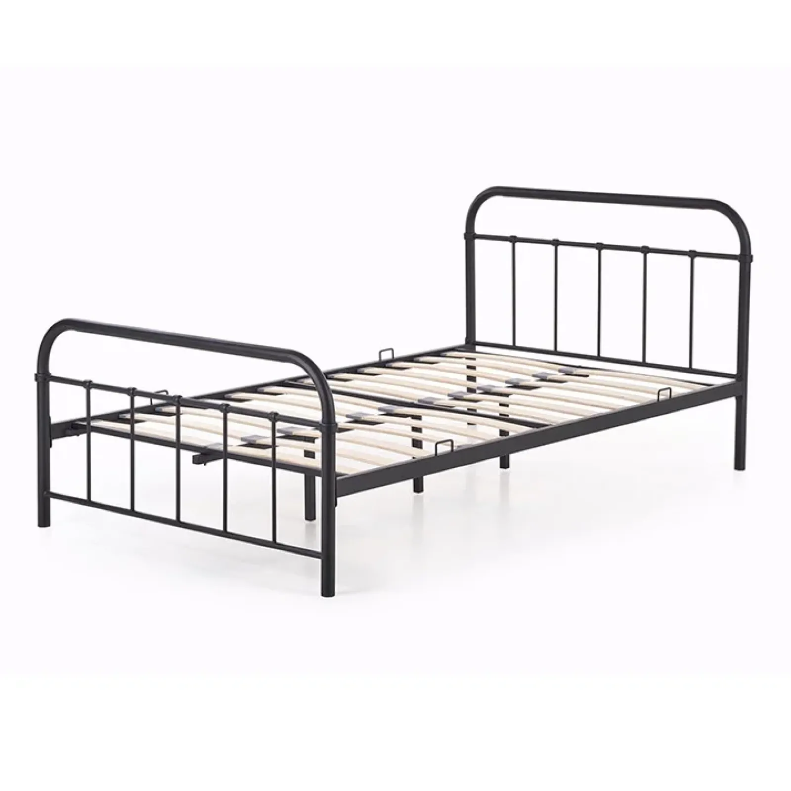 Garnero Arredamenti Letti Piazza E Mezza|Letti Per Bambini E Ragazzi-Letto una piazza e mezza moderno 120x200cm nero Stella