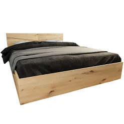 Garnero Arredamenti Letti Alla Francese-Letto 140x200cm alla francese contenitore Camilla Gihome® Rovere Rustico