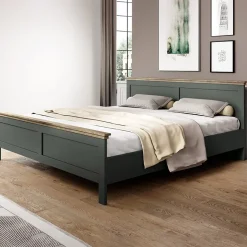 Garnero Arredamenti Letti Alla Francese-Letto 140x200cm alla francese design moderno verde quercia Texel