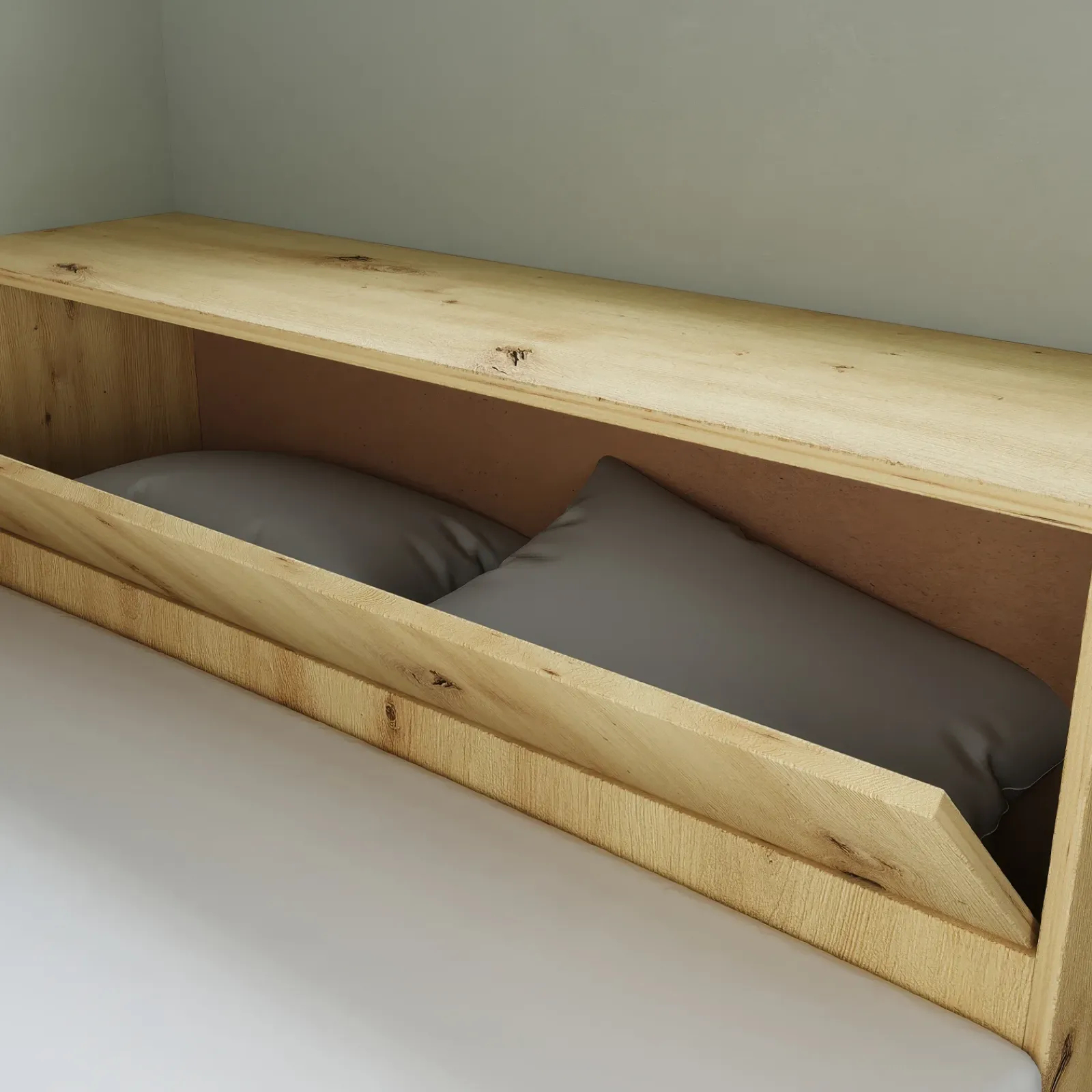 Garnero Arredamenti Letti Per Cameretta|Letti Per Bambini E Ragazzi-Letto 120x190cm contenitore una piazza e mezza con comò Joel Rovere Rustico