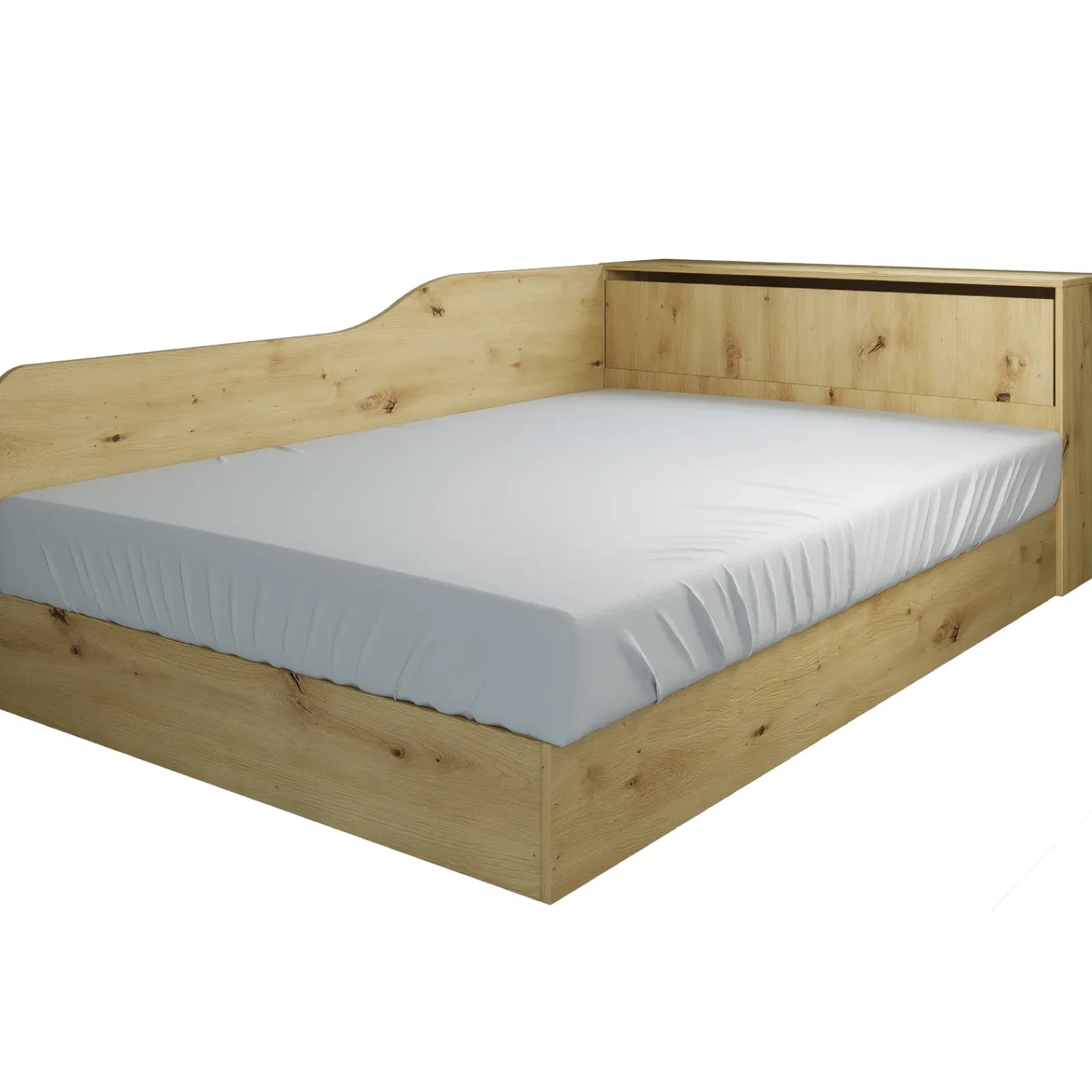 Garnero Arredamenti Letti Per Cameretta|Letti Per Bambini E Ragazzi-Letto 120x190cm contenitore una piazza e mezza con comò Joel Rovere Rustico