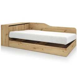 Garnero Arredamenti Letti Per Cameretta|Letti Per Bambini E Ragazzi-Letto 120x190cm contenitore una piazza e mezza con comò Joel Rovere Rustico