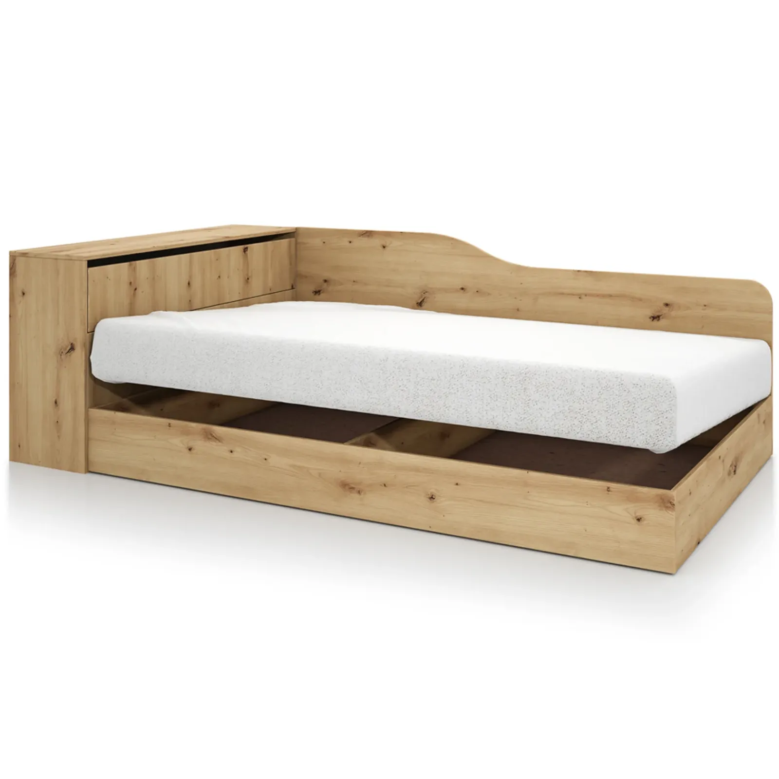 Garnero Arredamenti Letti Per Cameretta|Letti Per Bambini E Ragazzi-Letto 120x190cm contenitore una piazza e mezza con comò Joel Rovere Rustico