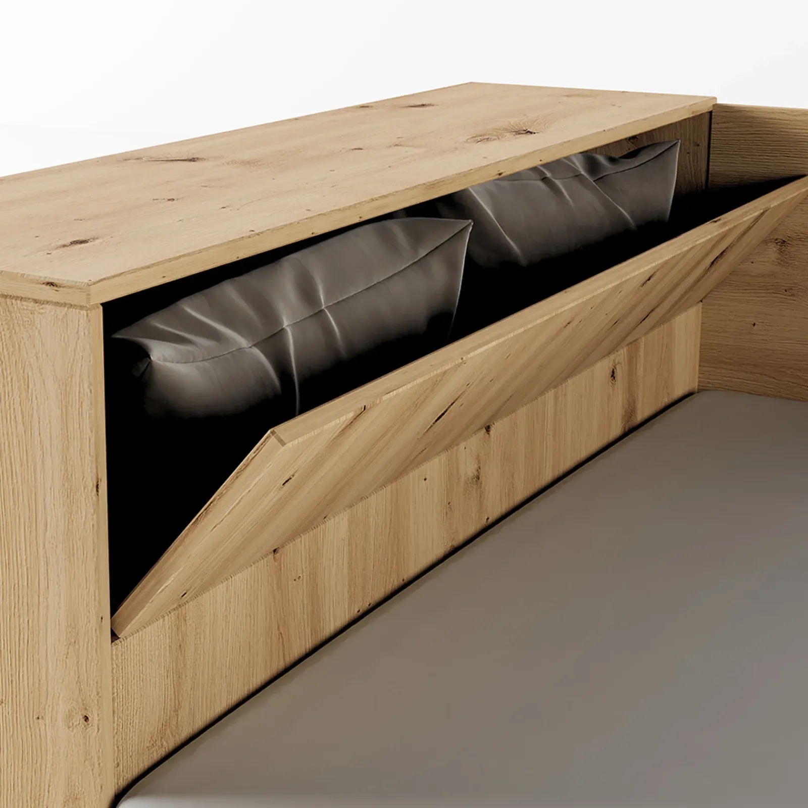 Garnero Arredamenti Letti Per Cameretta|Letti Per Bambini E Ragazzi-Letto 120x190cm contenitore una piazza e mezza con comò Joel Rovere Rustico