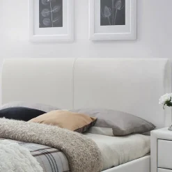 Garnero Arredamenti Letti Matrimoniali|Letti Matrimoniali-Letto 160x200cm matrimoniale con cassetti ecopelle bianco Mestre Gihome® Bianco Opaco