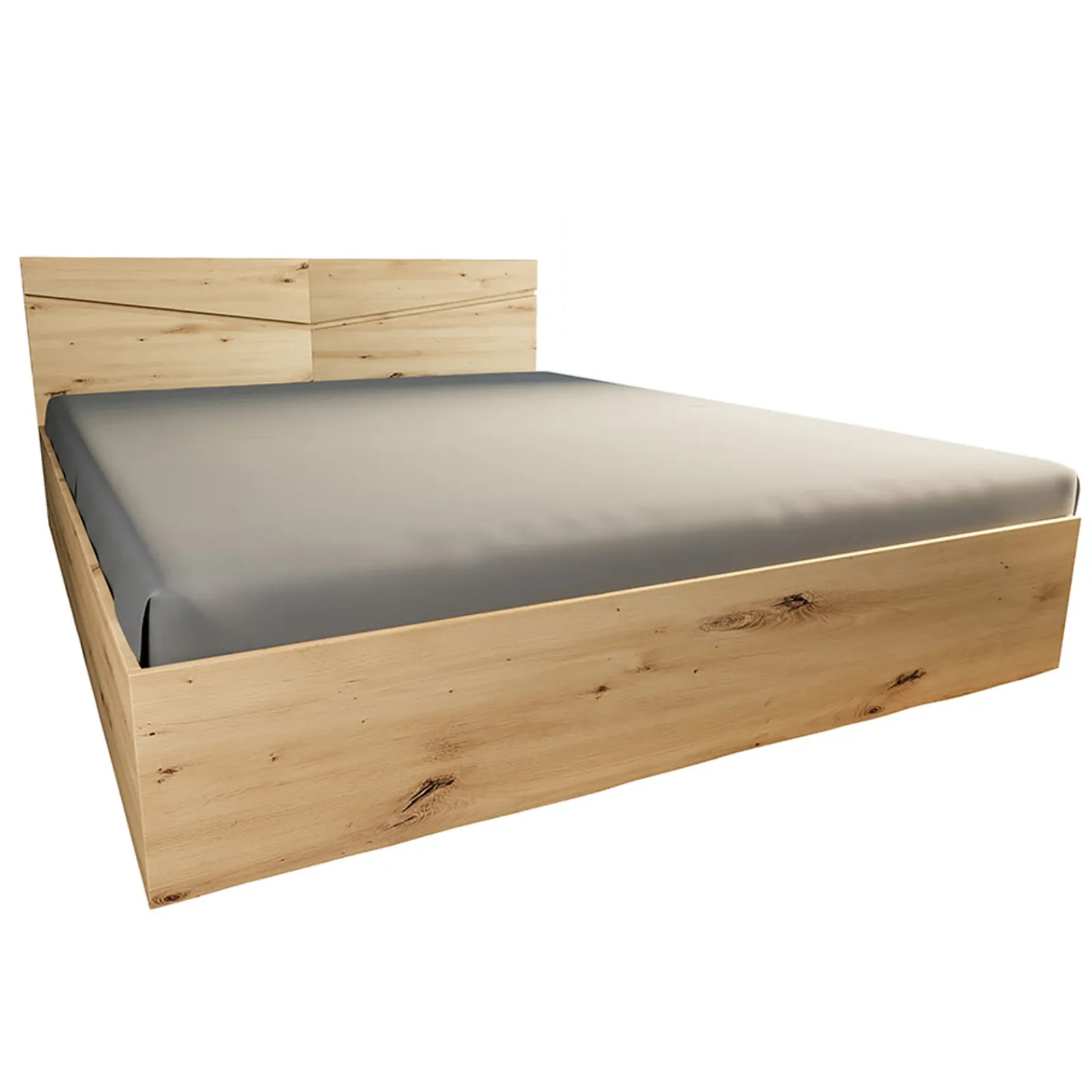 Garnero Arredamenti Letti Matrimoniali|Letti Matrimoniali-Letto 160x200cm matrimoniale contenitore Camilla Gihome® Rovere Rustico