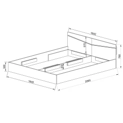 Garnero Arredamenti Letti Matrimoniali|Letti Matrimoniali-Letto 160x200cm matrimoniale contenitore Camilla Gihome® Rovere Rustico