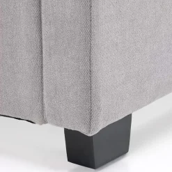 Garnero Arredamenti Letti Matrimoniali|Letti Matrimoniali-Letto 160x200cm matrimoniale imbottito con cassetto grigio chiaro Mezzola