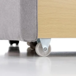 Garnero Arredamenti Letti Matrimoniali|Letti Matrimoniali-Letto 160x200cm matrimoniale imbottito con cassetto grigio chiaro Mezzola