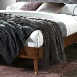 Garnero Arredamenti Letti Matrimoniali|Letti Matrimoniali-Letto 160x200cm matrimoniale moderno noce grigio Assid