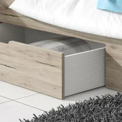 Garnero Arredamenti Letti Matrimoniali|Letti Matrimoniali-Letto 160x200cm matrimoniale moderno rovere bianco Copenhagen