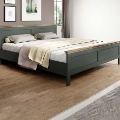Garnero Arredamenti Letti Matrimoniali|Letti Matrimoniali-Letto 160x200cm matrimoniale moderno verde quercia Texel