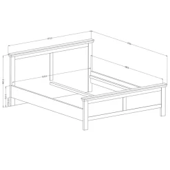 Garnero Arredamenti Letti Matrimoniali|Letti Matrimoniali-Letto 160x200cm matrimoniale moderno verde quercia Texel