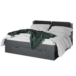 Garnero Arredamenti Letti Oversize-Letto 180x200cm matrimoniale oversize con cassettone Cortina Gihome® Ossido