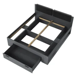 Garnero Arredamenti Letti Oversize-Letto 180x200cm matrimoniale oversize con cassettone Cortina Gihome® Ossido