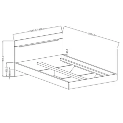 Garnero Arredamenti Letti Oversize-Letto 180x200cm oversize matrimoniale bianco lucido Dubai Gihome®