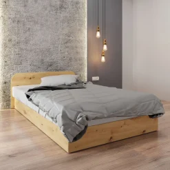 Garnero Arredamenti Letti Per Cameretta|Letti Per Bambini E Ragazzi-Letto 120x190cm una piazza e mezza contenitore Carducci Rovere Rustico