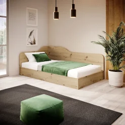 Garnero Arredamenti Letti Per Bambini E Ragazzi|Letti Per Bambini E Ragazzi-Letto 120x190cm una piazza e mezza contenitore stile Alex Gihome® Rovere Rustico