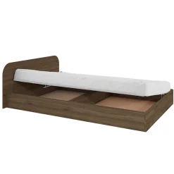 Garnero Arredamenti Letti Per Cameretta|Letti Per Bambini E Ragazzi-Letto 120x190cm una piazza e mezza contenitore Carducci Noce