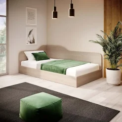 Garnero Arredamenti Letti Per Cameretta|Letti Piazza E Mezza-Letto 120x190cm una piazza e mezza contenitore Alex Gihome® Rovere