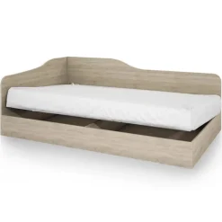 Garnero Arredamenti Letti Per Cameretta|Letti Piazza E Mezza-Letto 120x190cm una piazza e mezza contenitore Alex Gihome® Rovere