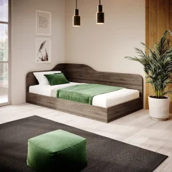 Garnero Arredamenti Letti Per Bambini E Ragazzi|Letti Per Bambini E Ragazzi-Letto 120x190cm una piazza e mezza contenitore Alex Gihome® Noce