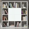 Garnero Arredamenti Librerie Ufficio|Librerie-Libreria componibile 175x175h cm moderna bianco frassinato Kubic 13